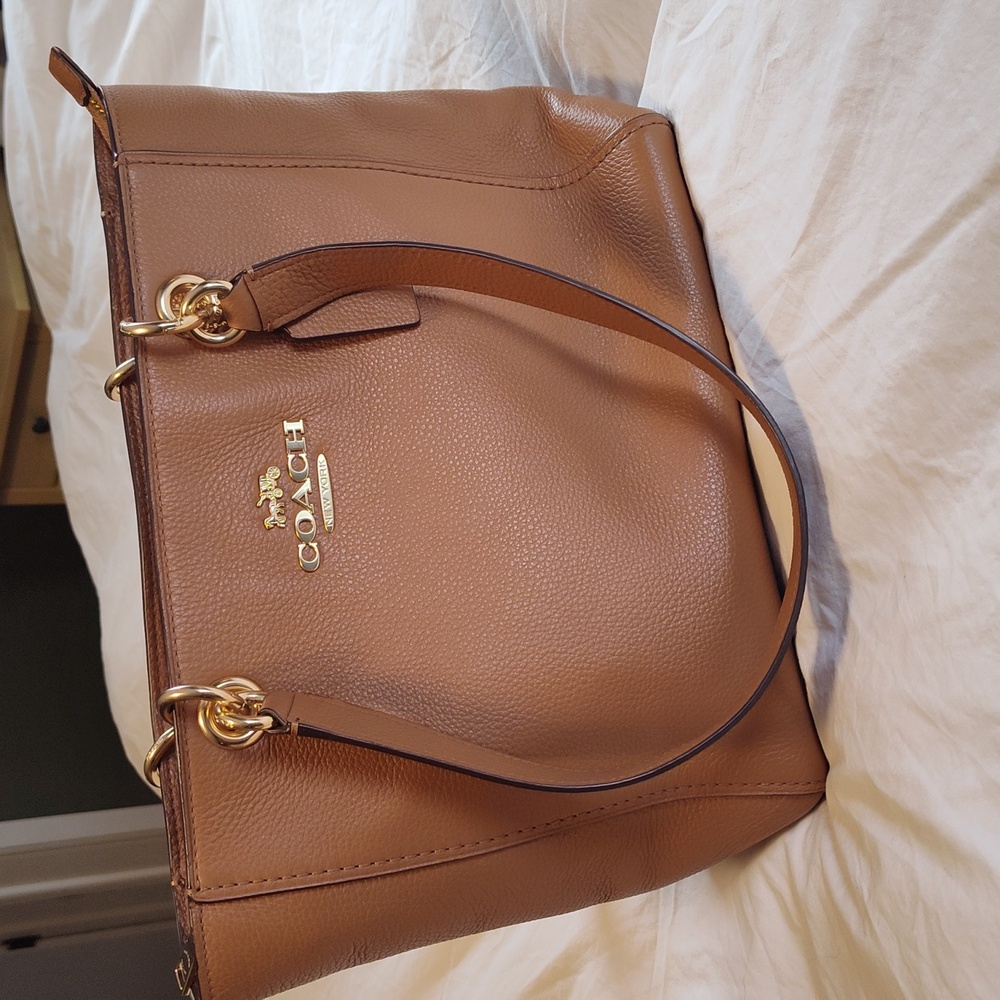 Coach bag--  Pebbled Leather Jes Tote Light Saddle
